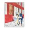 Stupell Industries Kiss At Parisian Cafe Framed Giclee, design by Hillary Holt